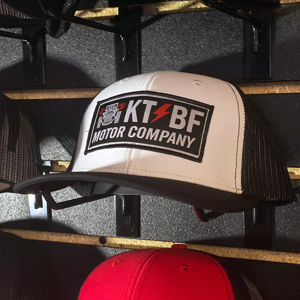 
                  
                    KTBF "MOTOR CO." Series Snapbacks | Black, Blue, Red, Dark Gray, Heather Gray, White
                  
                